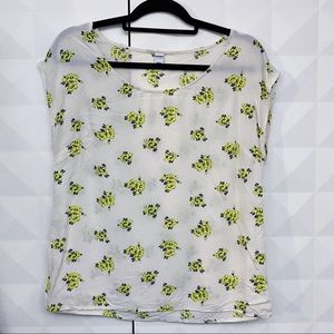 🎉CLEARANCE🎉 Old Navy Lightweight Yellow Floral Dolman top Sz M